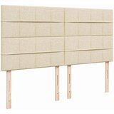 vidaXL Otomanski posteljni okvir z vzmetnico krem 180x200cm blago | Shoptok.si