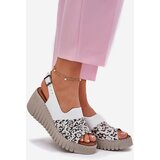 ARTIKER Womens Sandals Made Of Natural Leather On Wedge White | Shoptok.si