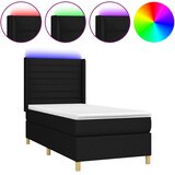  box spring s madracem LED crni 100x200 cm od tkanine | shoptok.hr