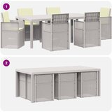  Vrtni set za objed s jastukom 7 pcs Bijela i krem PP | shoptok.hr