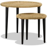  2-dijelni stolić za kavu od prirodne jute | Eponuda.com