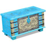 Skrinja za Shranjevanje Modra iz Lesa Manga 80x40x45 cm | Shoptok.si