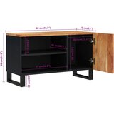 TV ormarić 80x33x46 masivno drvo bagrema i konstruirano drvo | shoptok.hr