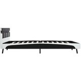 Posteljni okvir LED črno umetno usnje 160x200 cm | Shoptok.si