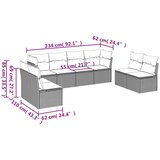  8-dijelni set vrtnih sofa od poliratana s jastucima bež | shoptok.hr