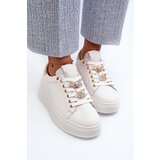 S. BARSKI Women's Leather Platform Sneakers with Decorative Buttons D&A | shoptok.hr