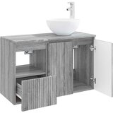  Set namještaja za kupaonicu 2 kom. Siva Sonoma 49,5 x 35 x 80 cm | shoptok.hr