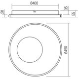  Redo 05-959-LED Prigušiva stropna svetiljka SINTESI LED/45W/230V 3000-6000K +daljinski upravljač | Eponuda.com