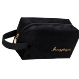 INF Žametna torbica za ličila, potovalna kozmetična torbica z zadrgo Black, (21644273) | Shoptok.si