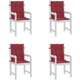  Jastuci za vrtne stolice 4 kom boja vina 100x50x3 cm od tkanine | shoptok.hr
