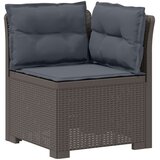  Dvosjedni vrtni sofa s jastucima u ratan izgledu PP Svjetlosiva | shoptok.hr