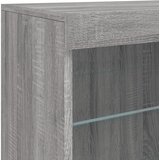  Komoda s LED svjetlima boja sivog hrasta 60,5x37x67 cm | shoptok.hr