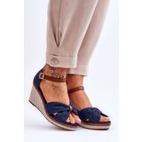 Boto Women's Wedge Sandals navy blue Daphne | Shoptok.si