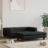 vidaXL Pasja postelja s podaljškom črna 100x50x30 cm umetno usnje Cene
