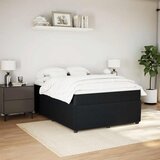  Krevet s oprugama i madracem crni 140 x 190 cm baršunasti | shoptok.hr