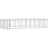 vidaXL Zunanji pasji boks jeklo 43,56 m² Cene
