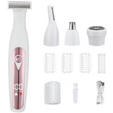 INF 4-v-1 prenosni električni strižnik za telo, pralni, 90-min Pink + White, (5000339666) Slike