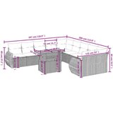 vidaXL 11-dijelni set vrtnih sofa od poliratana s jastucima bež | shoptok.hr