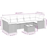 vidaXL 8-dijelni set vrtnih sofa s jastucima smeđi od poliratana | shoptok.hr