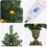 Mini božićno drvce 120 cm 100 LED lampica Topla bijela PVC | shoptok.hr