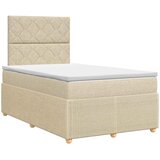  Boxspring krevet s madracem Krem 120 x 200 cm Tkanina | shoptok.hr