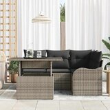 Vanjski set za objedovanje s jastukom 5 pcs Siva Poli ratan | shoptok.hr