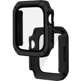 Celotna zašcita telesa s kaljenim steklom za Apple Watch Series 6, 5, 4 in SE, 44 mm - crna, (20639736)