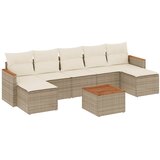  8-dijelni set vrtnih sofa od poliratana s jastucima bež 61 x 62 x 69 cm | shoptok.hr