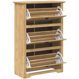  Polica za cipele s ladicama BODO Medeno smeđa 80 x 35 x 118 cm - boja meda | shoptok.hr