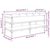  Klop za čevlje črna 102x42x45 cm inženirski les, (21060428) | Shoptok.si
