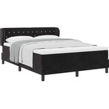  Krevet s opruga kutije s uzglavljem Crna 160 x 200 cm Baršun | shoptok.hr