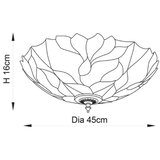 Endon 63960 - tiffany plafonsko svetlo botanica 2xE27/60W/230V, prečnik 45 cm | Eponuda.com