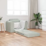 vidaXL tlačna kavč postelja 2-v-1 svetlo siva 98x71x83 cm Velvet | Shoptok.si