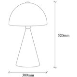 Opviq lights Bijela stolna lampa s metalnim sjenilom (visina 52 cm) Dodo – | shoptok.hr