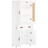  Visoka komoda bijela 69,5x34x180 cm konstruirano drvo | shoptok.hr