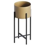 WALLXPERT Dekorativna saksija GED-026-A, 23 cmx48 cm, Crna i zlatna | Eponuda.ba