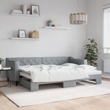  Dnevni krevet na razvlačenje svjetlosivi 80 x 200 cm od tkanine | shoptok.hr