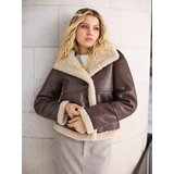 Sinsay ženska jakna s umjetnim ovčjim runom ZU011-88X | shoptok.hr