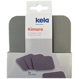 Kela SET PODMETAČA ZA ČAŠU KIMARA, 10x10x0,2cm PU-KOŽA SIVA 4/1 | shoptok.hr
