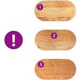 vidaXL Stolna ploča svjetlosmeđa 80x40x4 cm ovalna masivna hrastovina | shoptok.hr
