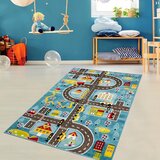  trafik - Blue BlueGreyYellowRedGreen Carpet (140 x 200) Cene