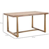Mauro Ferretti Blagovaonski stol u prirodnoj boji 150x90 cm Ankara – | shoptok.hr