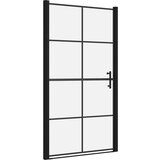  Vrata za tuš od kaljenog stakla 100 x 178 cm crna | shoptok.hr