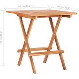  Sklopivi bistro stol 60 x 60 x 65 cm od masivne tikovine | Eponuda.com