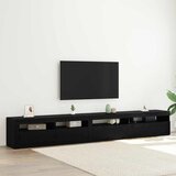  Set TV komoda S LED lampica 3 pcs Crni hrast 270 x 35 x 40 cm | shoptok.hr