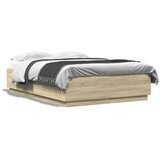 Furnova Posteljni okvir sonoma hrast 120x200 cm inženirski les, (21936394) | Shoptok.si