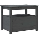  Klubska mizica siva 71x49x55 cm trdna borovina, (20711552) | Shoptok.si