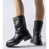 Gemre Black ankle boots with quilted upper Bluffs | shoptok.hr