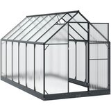  Vrtni staklenik s vratima Antracit 183,5 x 363,5 x 207 cm | shoptok.hr