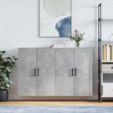 vidaXL Stenska omarica 2 kosa betonsko siva 69,5x34x90 cm | Shoptok.si